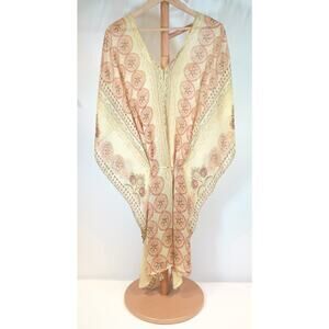 LOVESTITCH Butter Yellow Boho Style Swimsuit cover Kimono S/M